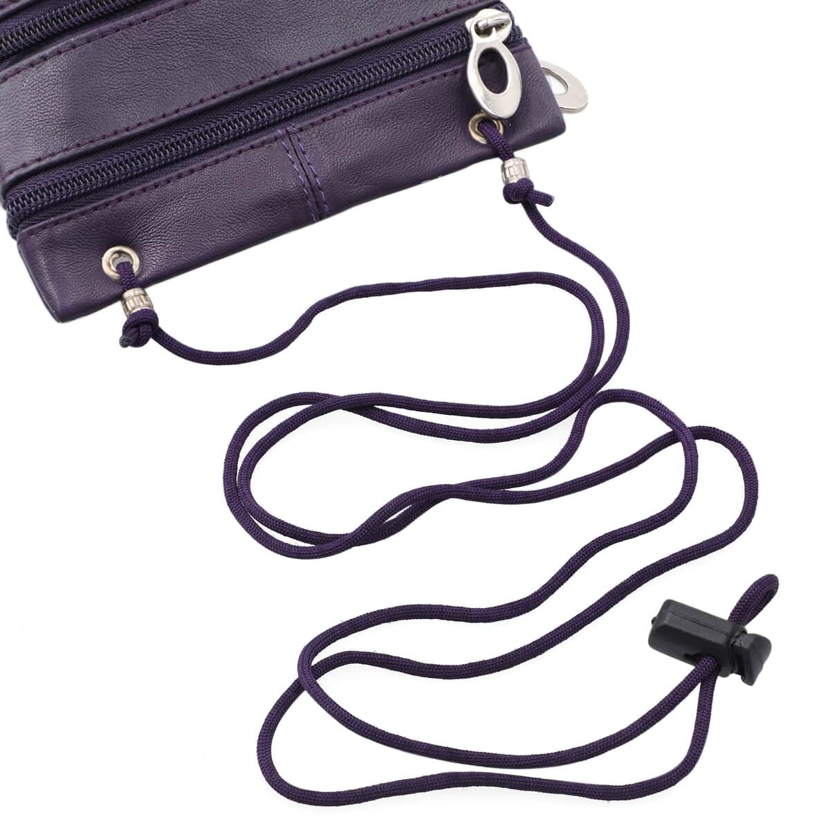 Newage Purple 100% Genuine Leather Crossbody Bag with Man-made Straps image number 4