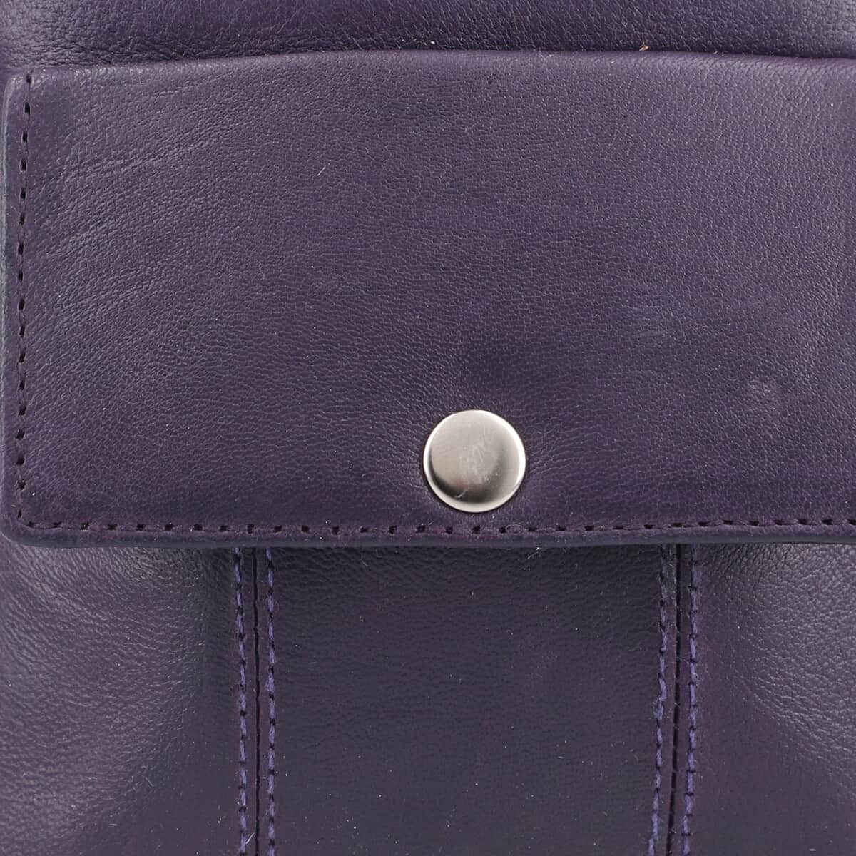 Newage Purple 100% Genuine Leather Crossbody Bag with Man-made Straps image number 5