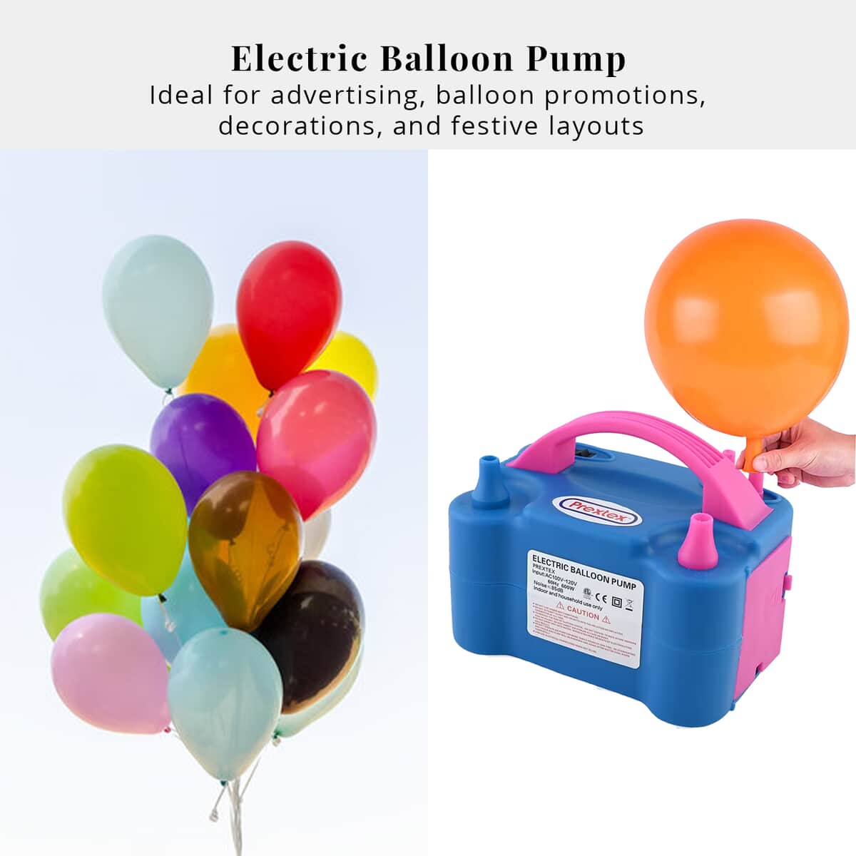 Closeout Prextex Electric Balloon Pump image number 1