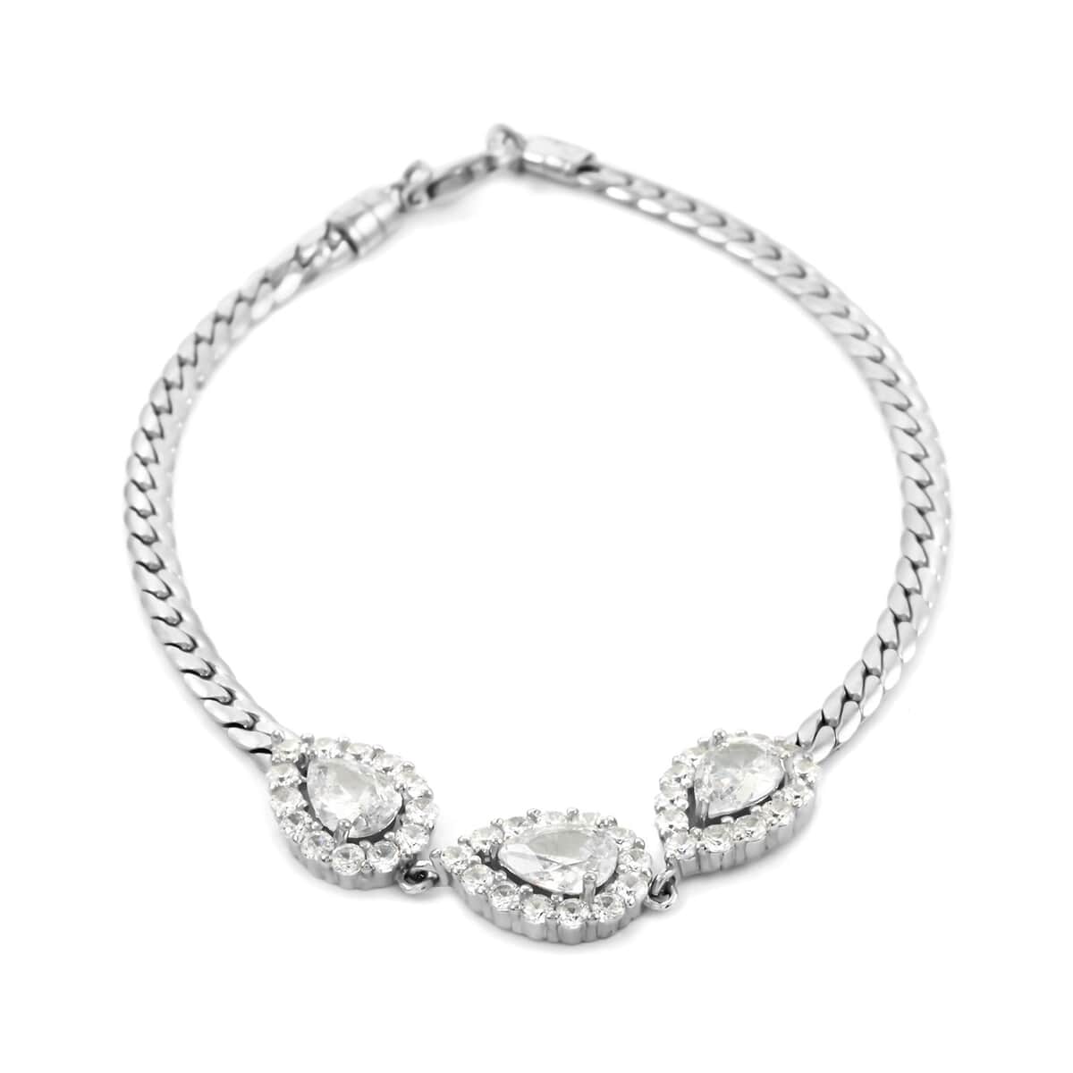 Simulated Diamond 3.80 ctw Bracelet in Sterling Silver (7.50  (7.50 In) image number 0