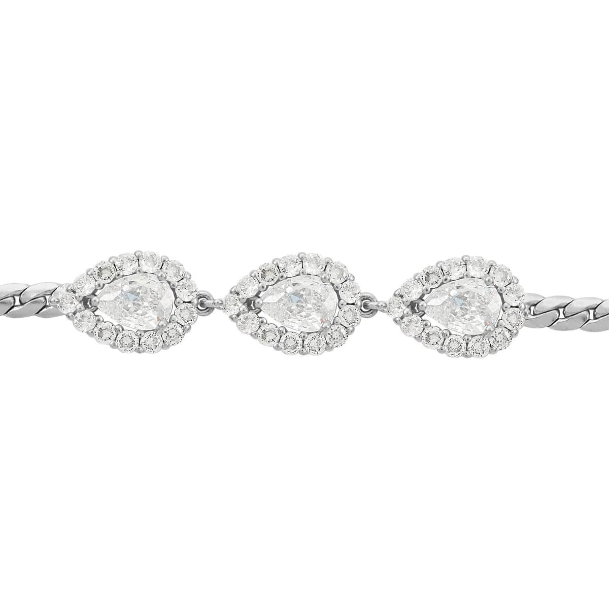 Simulated Diamond 3.80 ctw Bracelet in Sterling Silver (7.50  (7.50 In) image number 2