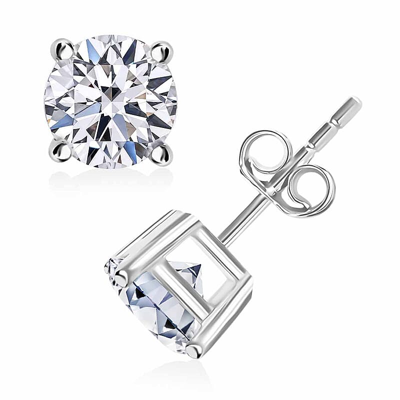 Luxuriant Lab Grown Diamond G VS 1.00 ctw Earrings in 14K White Gold