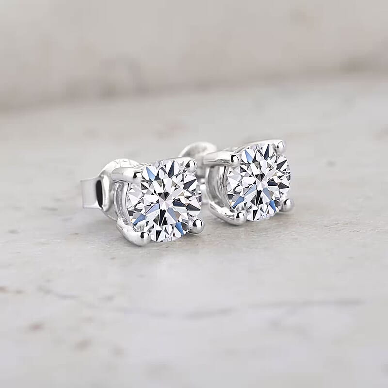 Luxuriant Lab Grown Diamond G VS 1.00 ctw Earrings in 14K White Gold