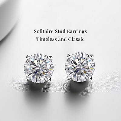Luxuriant Lab Grown Diamond G VS 1.00 ctw Earrings in 14K White Gold