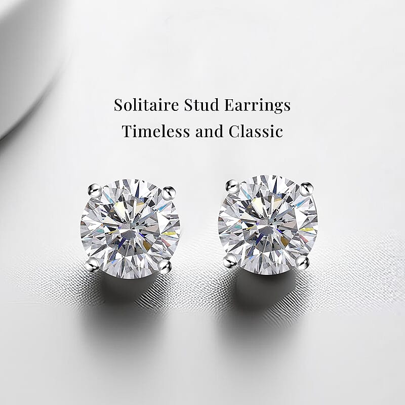 Luxuriant Lab Grown Diamond G VS 1.00 ctw Earrings in 14K White Gold