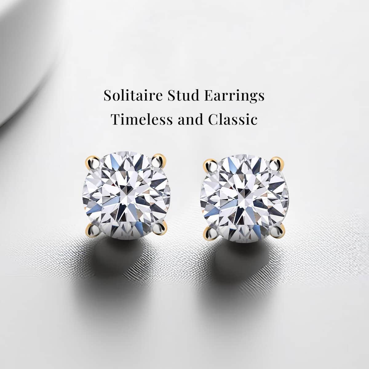 Luxuriant Lab Grown Diamond G VS 1.00 ctw Stud Earrings in 14K Yellow Gold image number 3