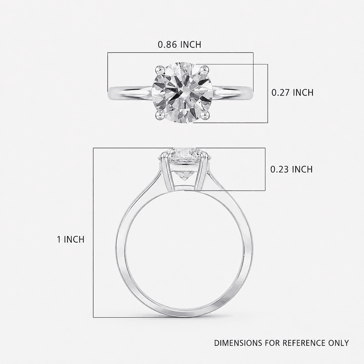 Luxuriant Lab Grown Diamond G VS 1.00 ctw Ring in 14K White Gold (Size 5.5)