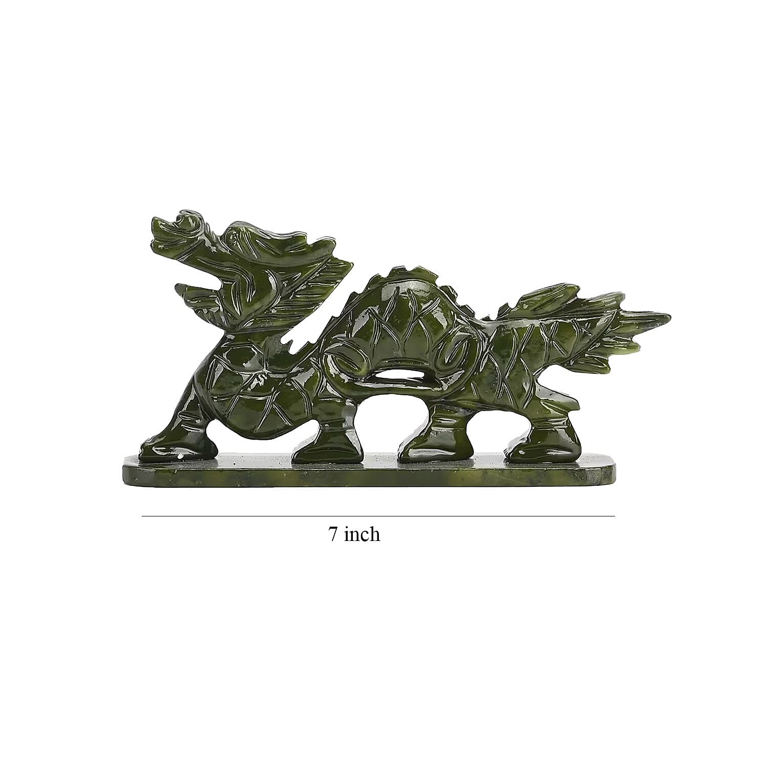 Green Serpentine Dragon Tabletop Figurine