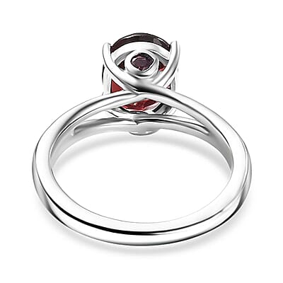 Debate Deal Orissa Rhodolite Garnet, Ouro Fino Rubellite Ring in Rhodium Over Sterling Silver (Size 10.0) 2.30 ctw