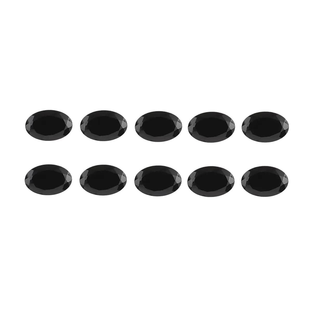 Premium Thai Black Spinel Set of 10 (Oval 6x4 mm) 5.39 ctw image number 0