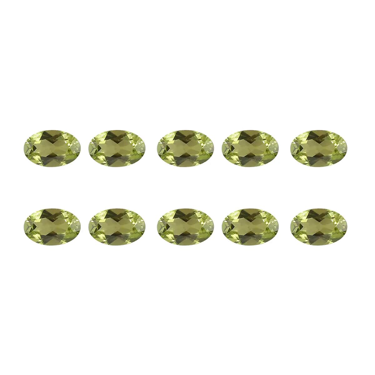 Premium Peridot Set of 10 (Oval 6x4 mm) 4.44 ctw image number 0