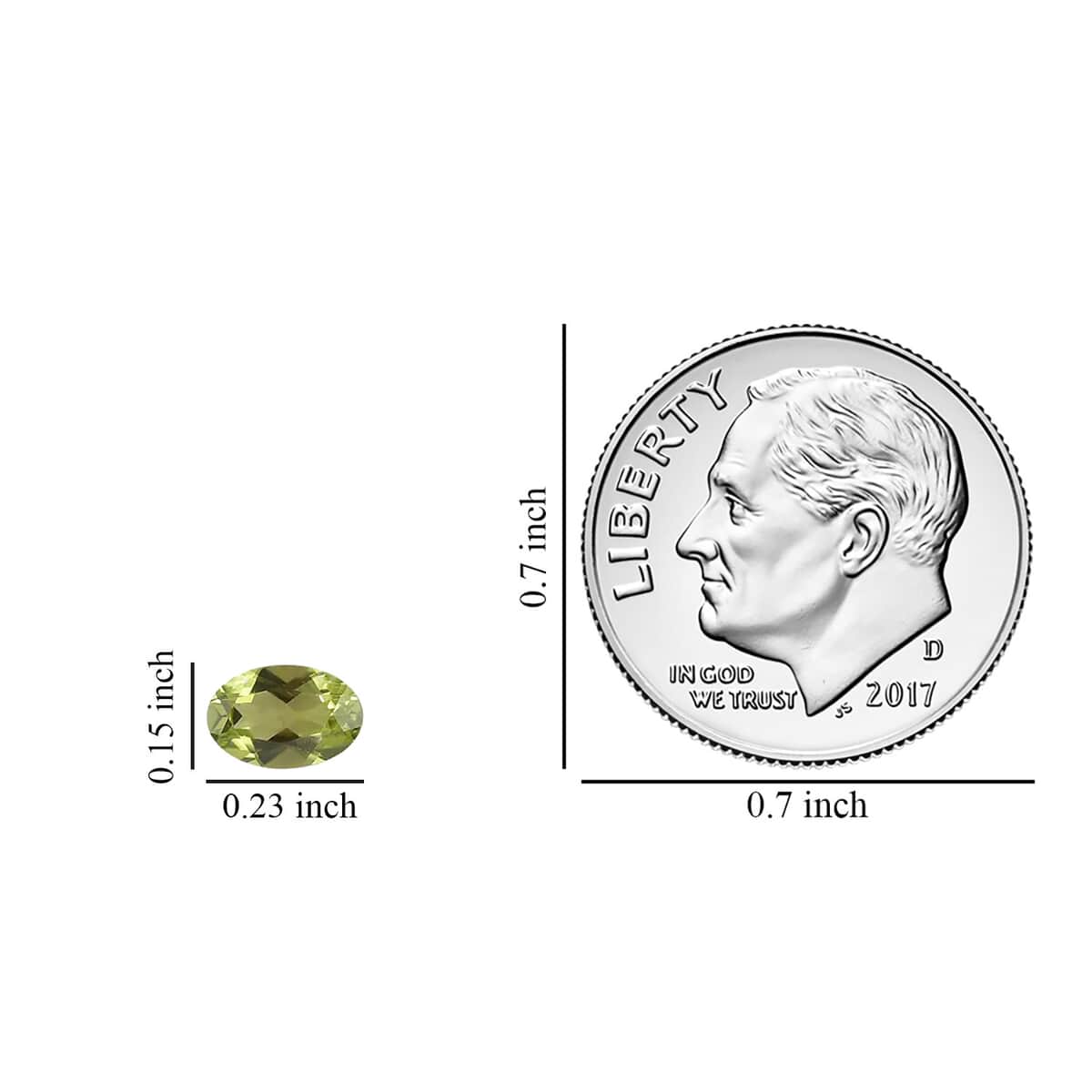 Premium Peridot Set of 10 (Oval 6x4 mm) 4.44 ctw image number 2