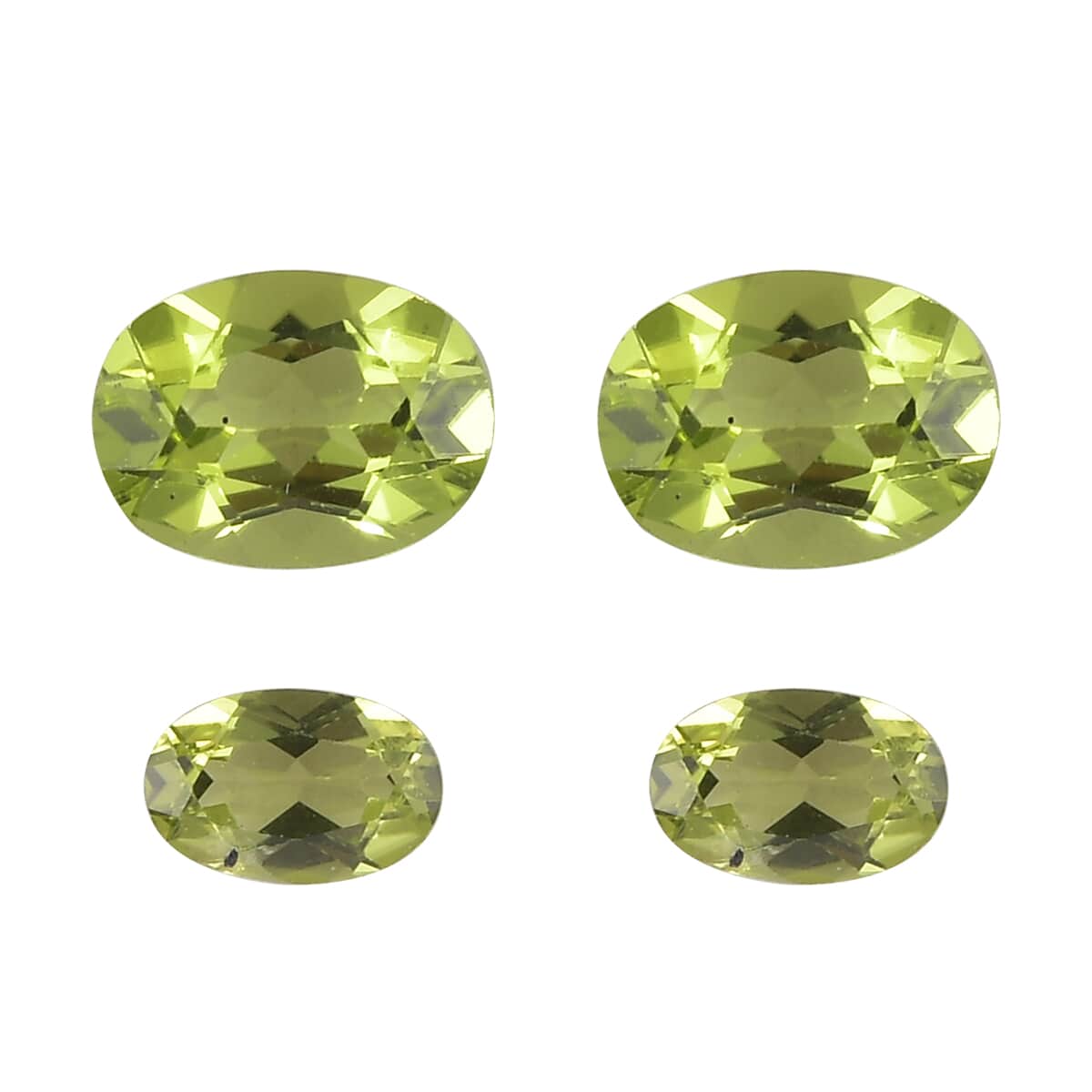 AA Peridot Set of 4 (Oval Mix Size) 3.18 ctw image number 0