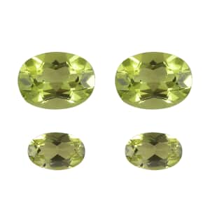 AA Peridot Set of 4 (Oval Mix Size) 3.18 ctw