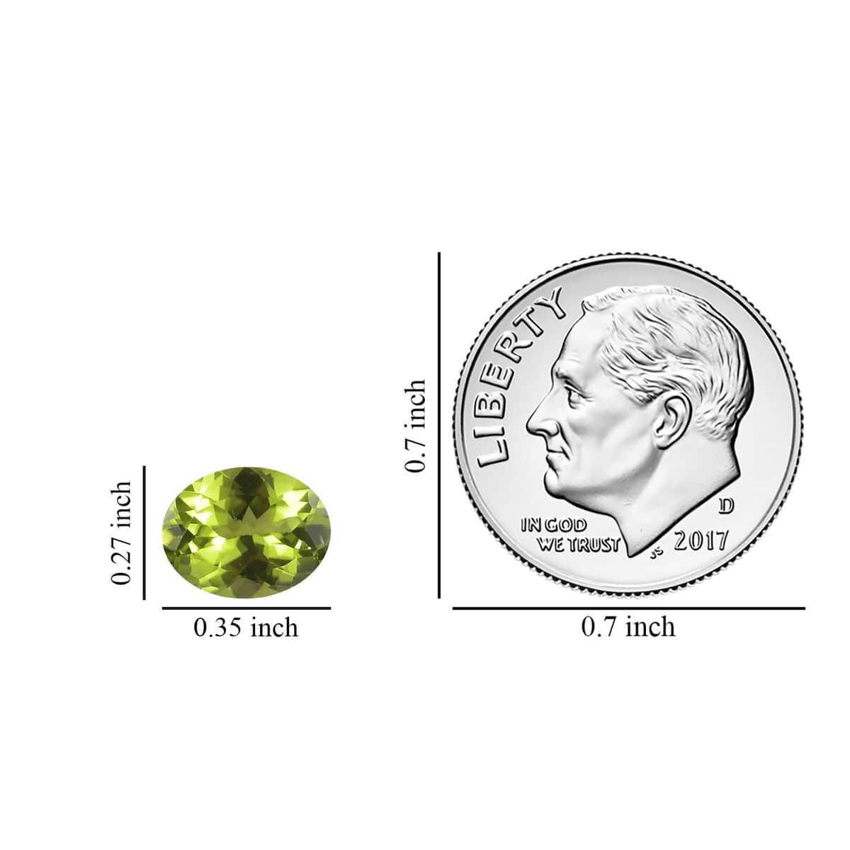 AA Peridot Set of 2 (Oval 9x7 mm) 3.26 ctw image number 2