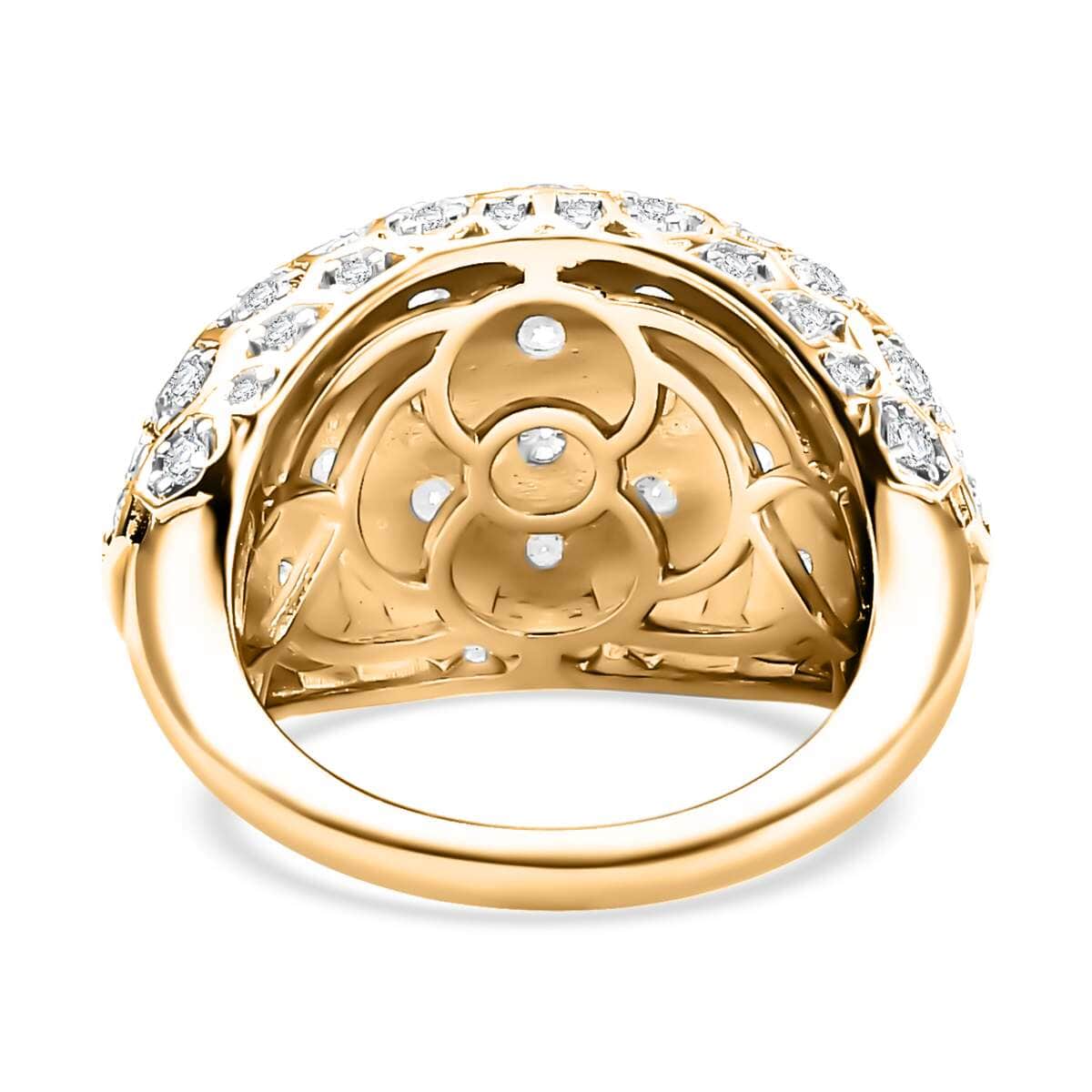 Moissanite Ring in 18K Vermeil YG Over Sterling Silver (Size 10.0) 2.15 ctw image number 4