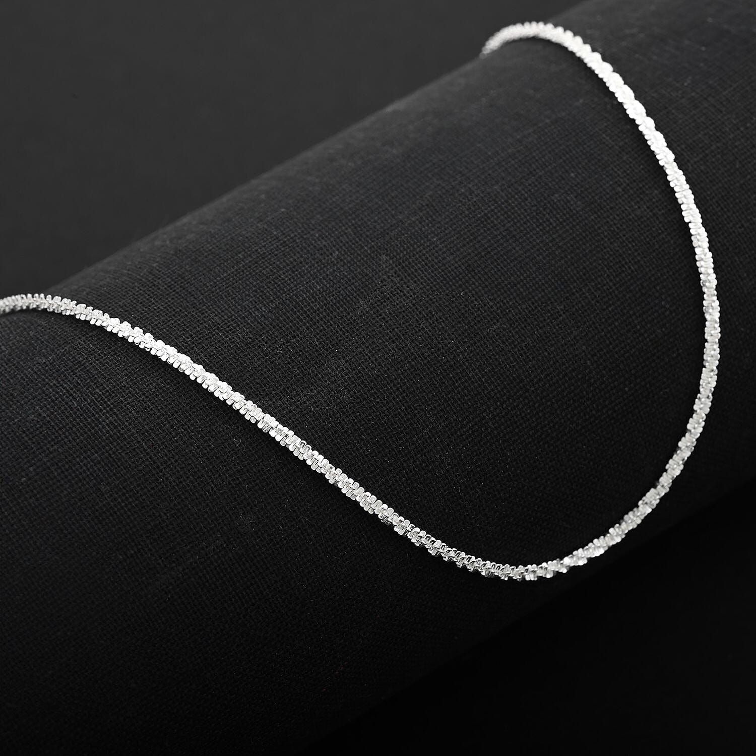 Sparkle Necklace in Sterling Silver 20 Inches 3 Grams