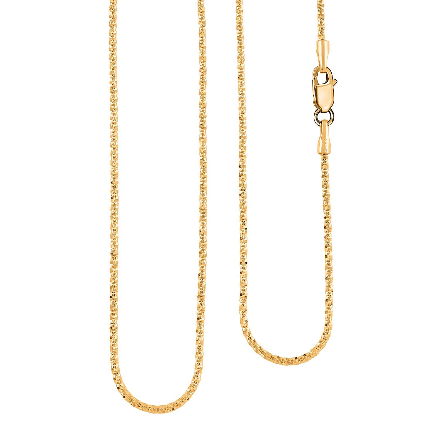Sparkle Necklace in 14K Yellow Gold Over Sterling Silver 20 Inches 3 Grams