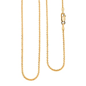 Sparkle Necklace in 14K Yellow Gold Over Sterling Silver 20 Inches 3 Grams