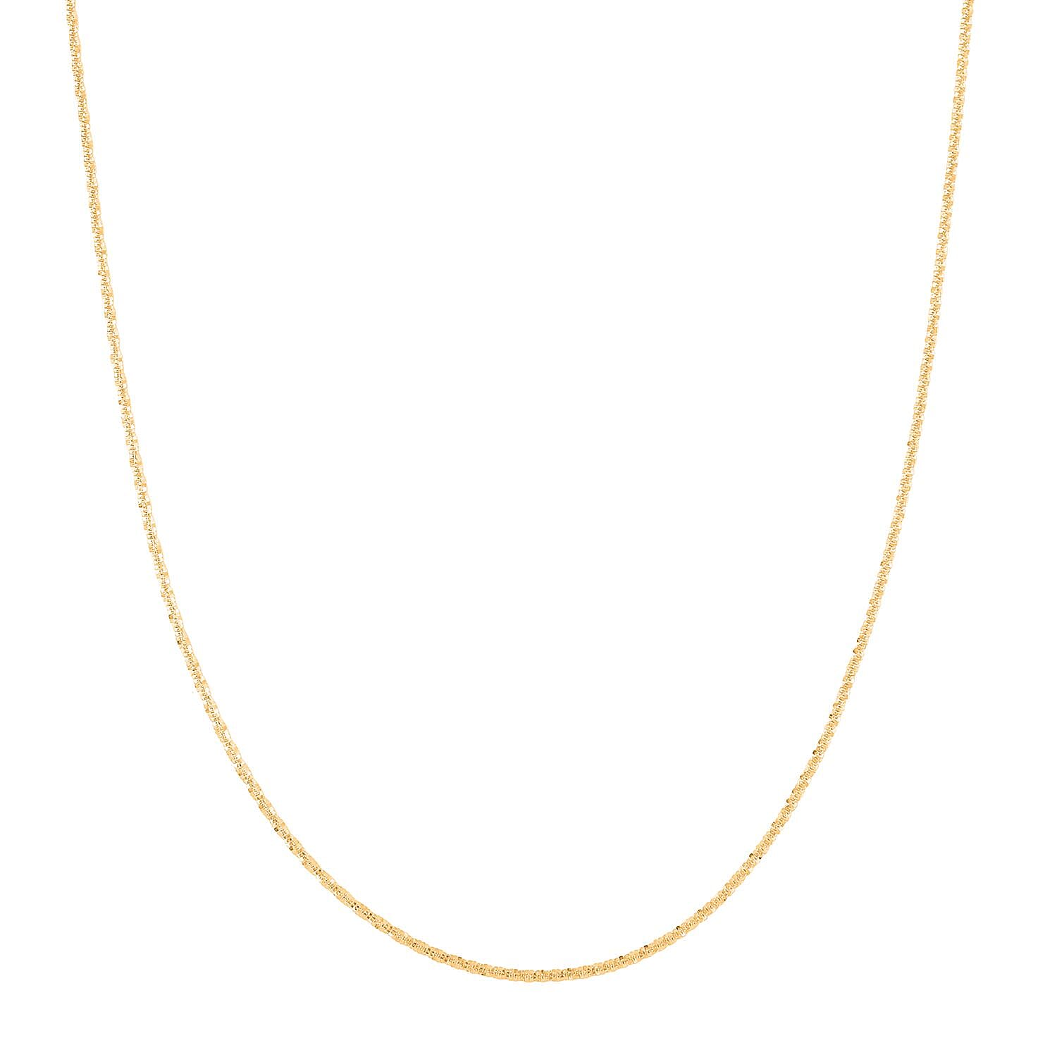 Sparkle Necklace in 14K Yellow Gold Over Sterling Silver 20 Inches 3 Grams