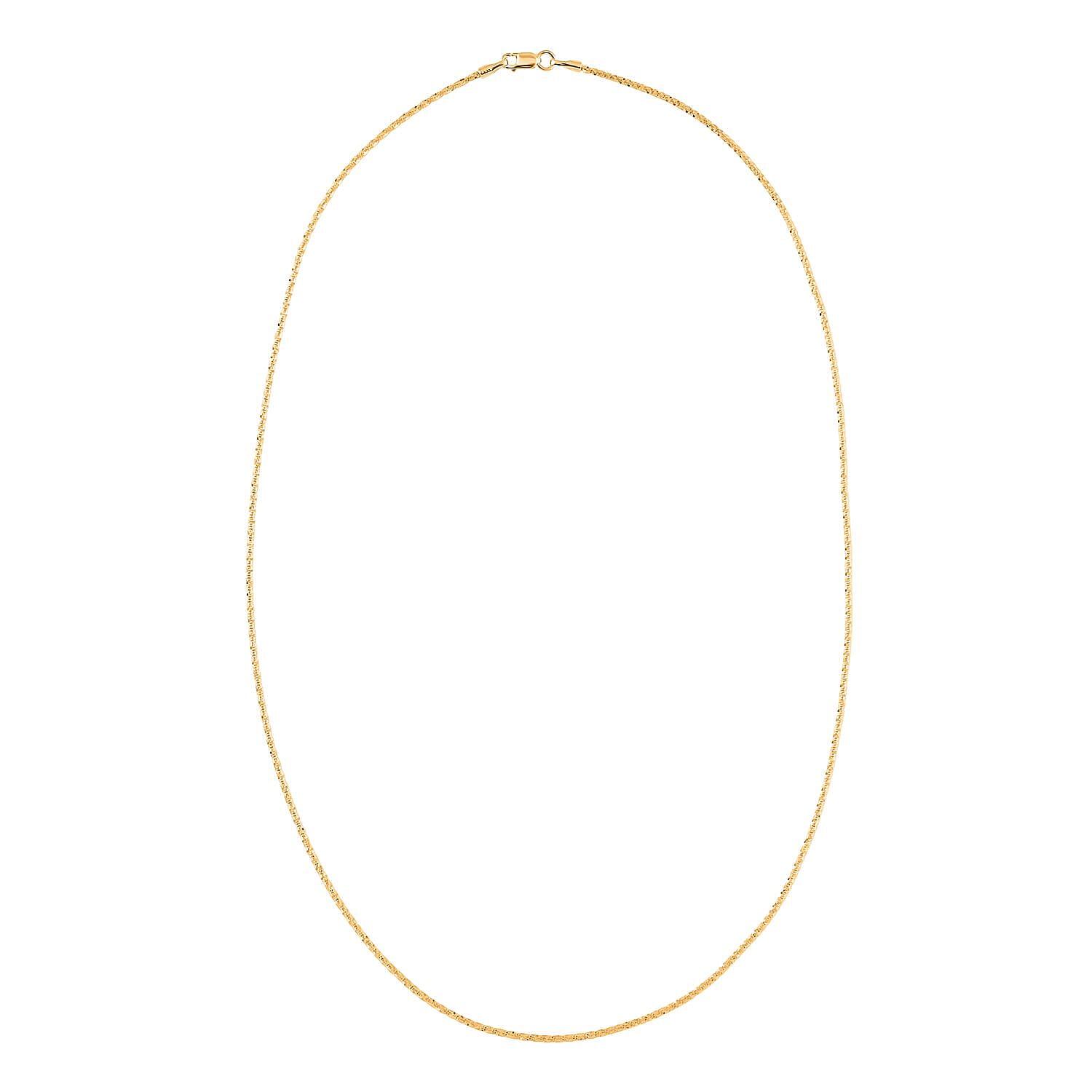 Sparkle Necklace in 14K Yellow Gold Over Sterling Silver 20 Inches 3 Grams