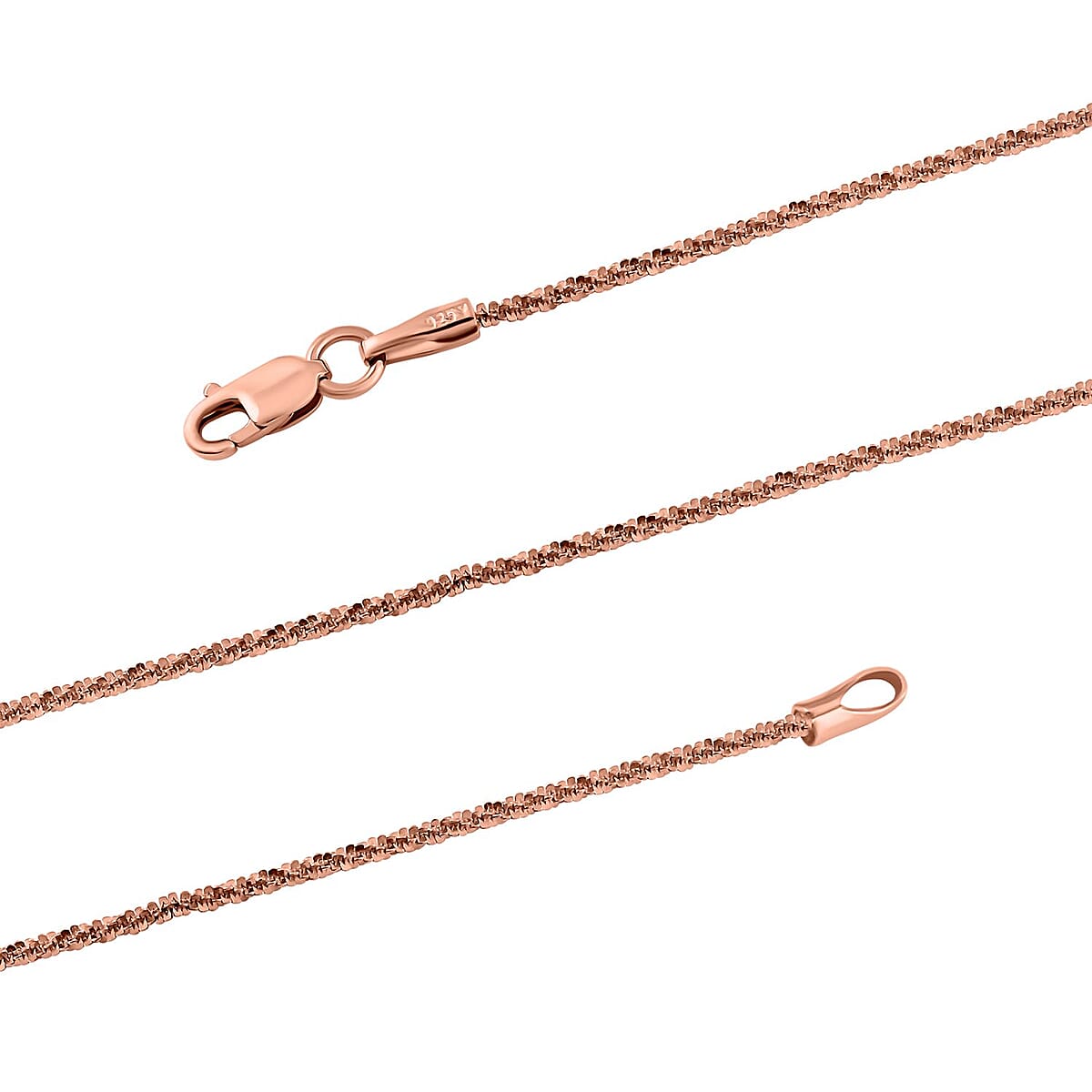 Sparkle Necklace in 14K Rose Gold Over Sterling Silver 20 Inches 3 Grams image number 2