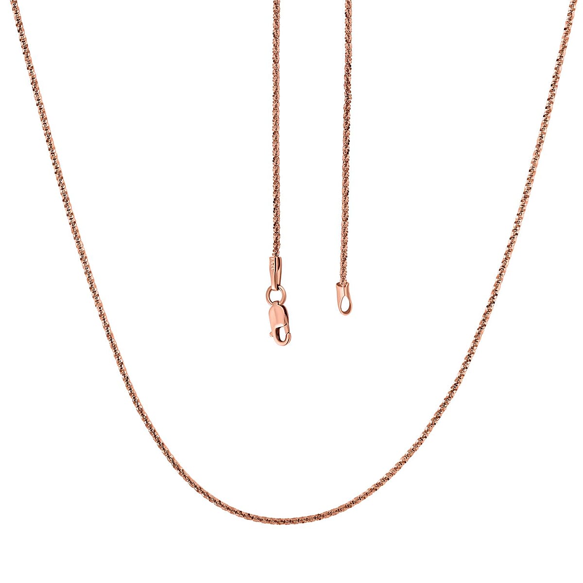 Sparkle Necklace in 14K Rose Gold Over Sterling Silver 20 Inches 3 Grams image number 3