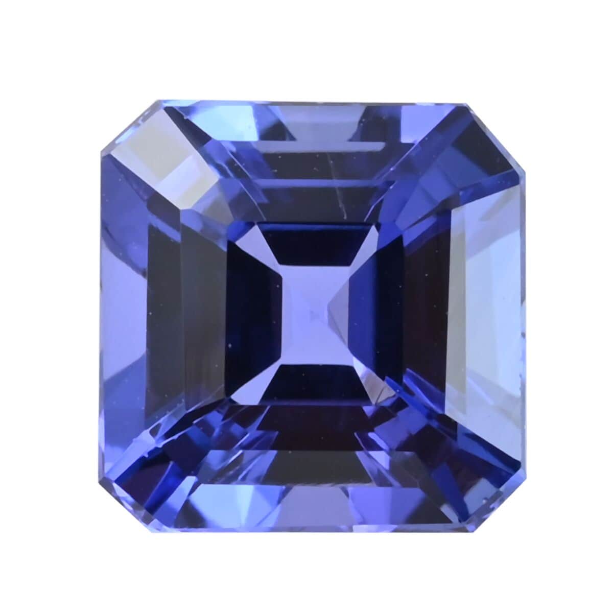 Certified & Appraised Asscher Cut AAAA Tanzanite (Oct Free Size) 3.00 ctw image number 0