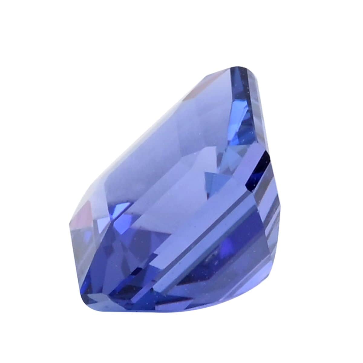 Certified & Appraised Asscher Cut AAAA Tanzanite (Oct Free Size) 3.00 ctw image number 2