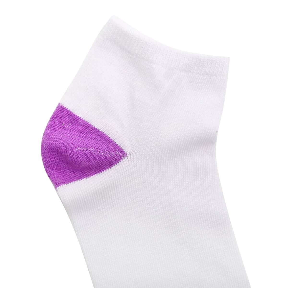 Closeout Mossimo 20 Pairs Quarter Length Women's Socks - White/Multi Color (Sizes 4-10) image number 1