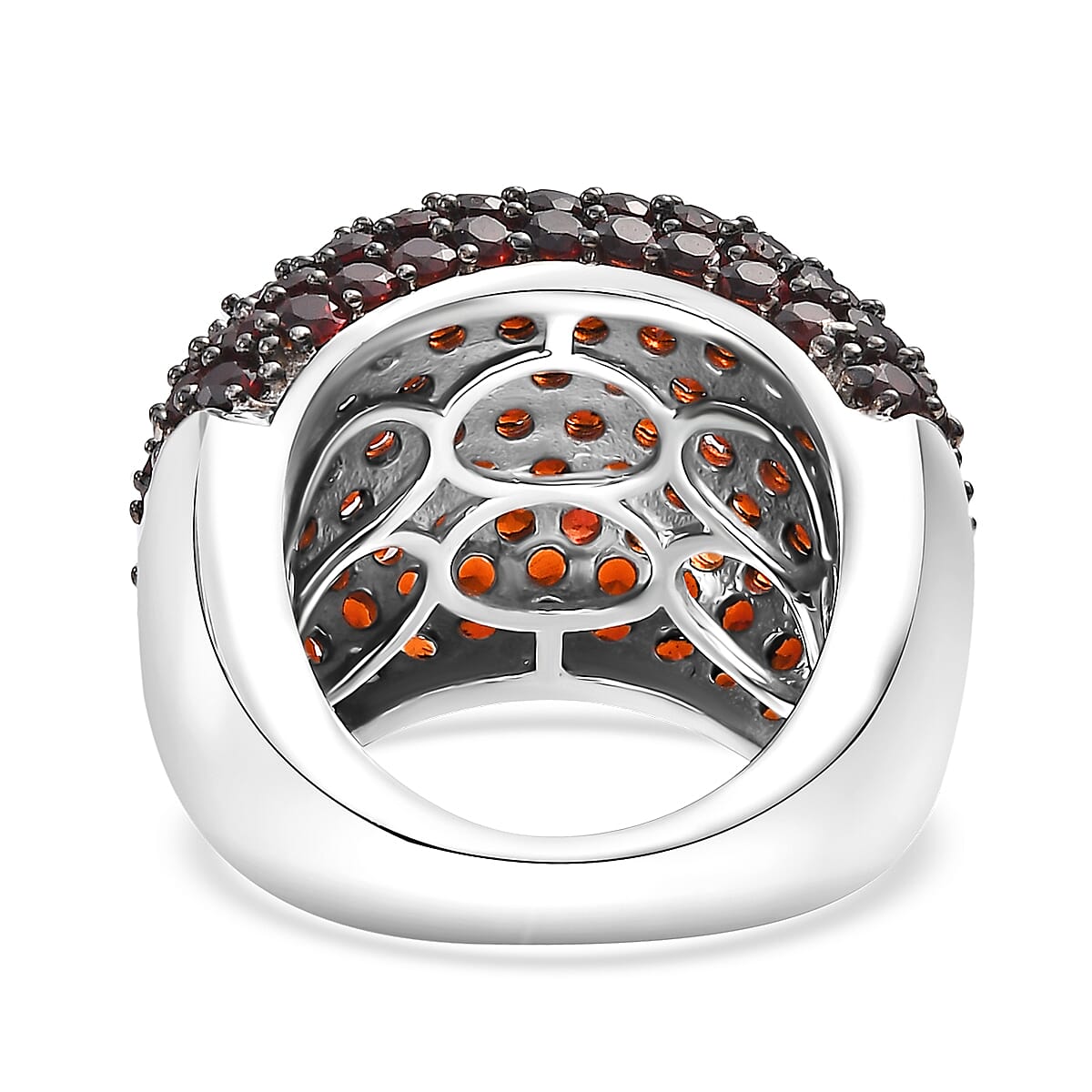 Karis Mozambique Garnet 8.30 ctw Dome Ring in Platinum Bond (Size 8.0) image number 4