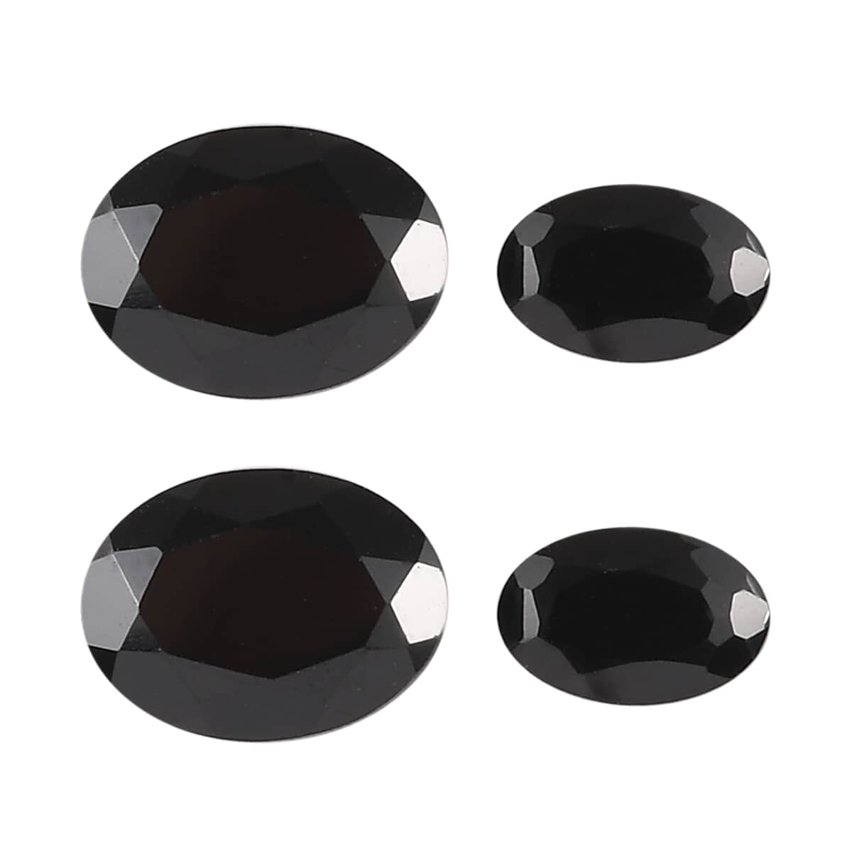 AA Thai Black Spinel Set of 4 (Oval Mix Mix) 3.93 ctw image number 0