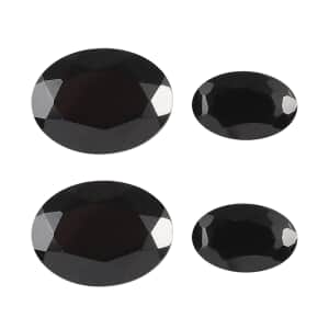 AA Thai Black Spinel Set of 4 (Oval Mix Mix) 3.93 ctw