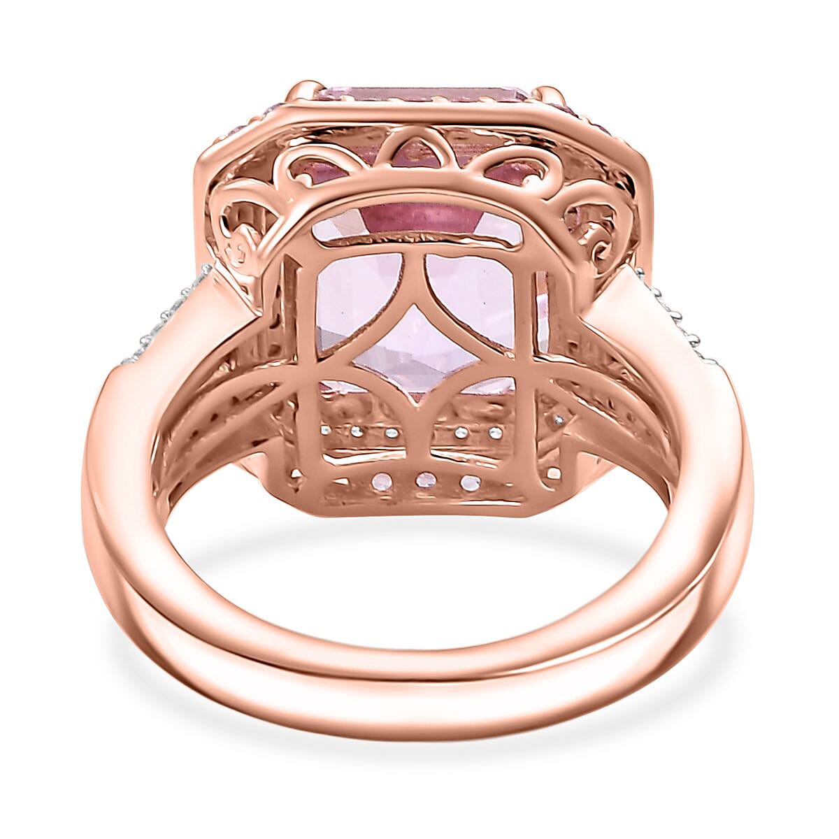 Premium Martha Rocha Kunzite and Multi Gemstone 9.70 ctw Blush Royale Ring in 18K Vermeil Rose Gold Over Sterling Silver (Size 7.0) image number 4