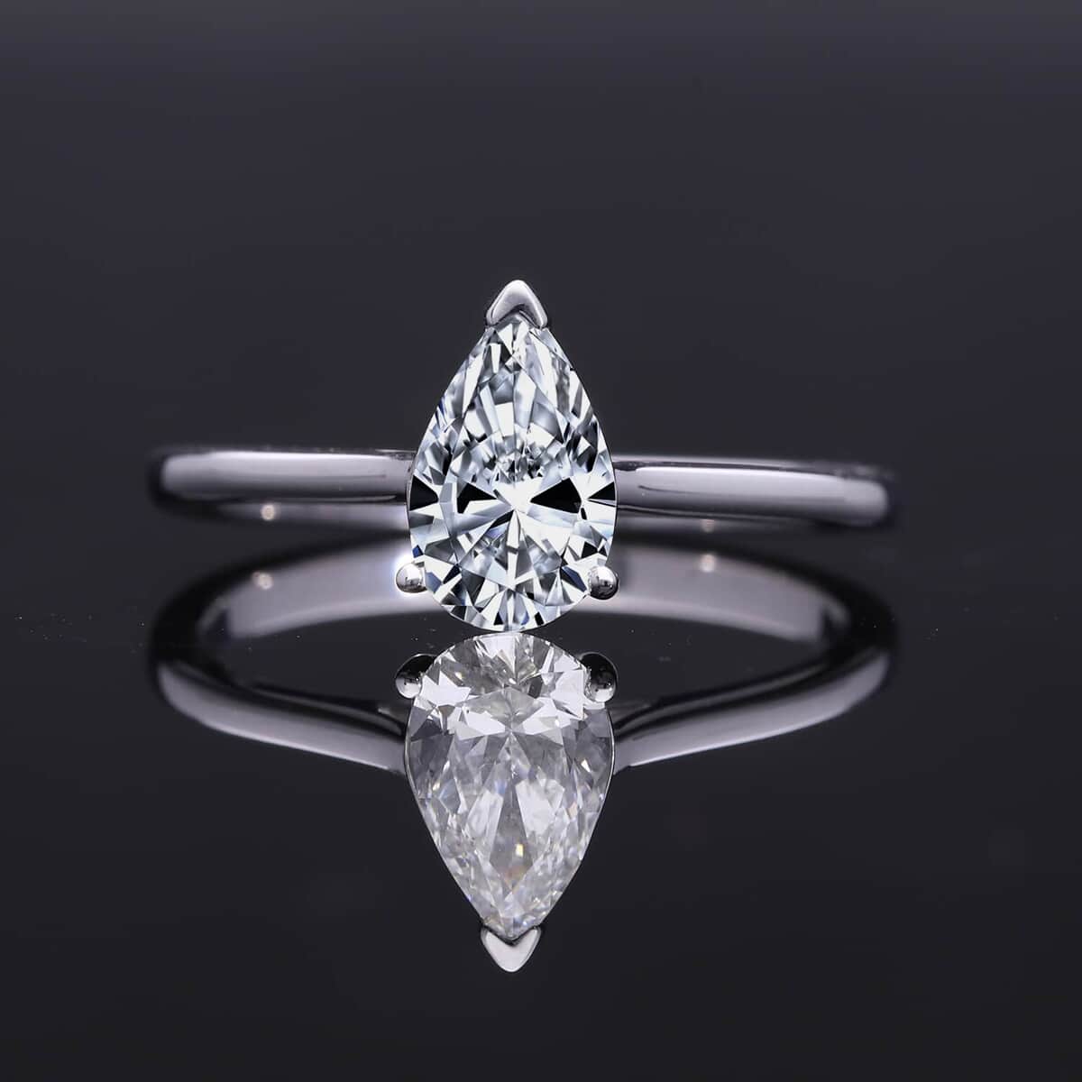 Luxuriant Lab Grown Diamond E-F VS 1.00 ctw Solitaire Ring in 10K White Gold image number 1