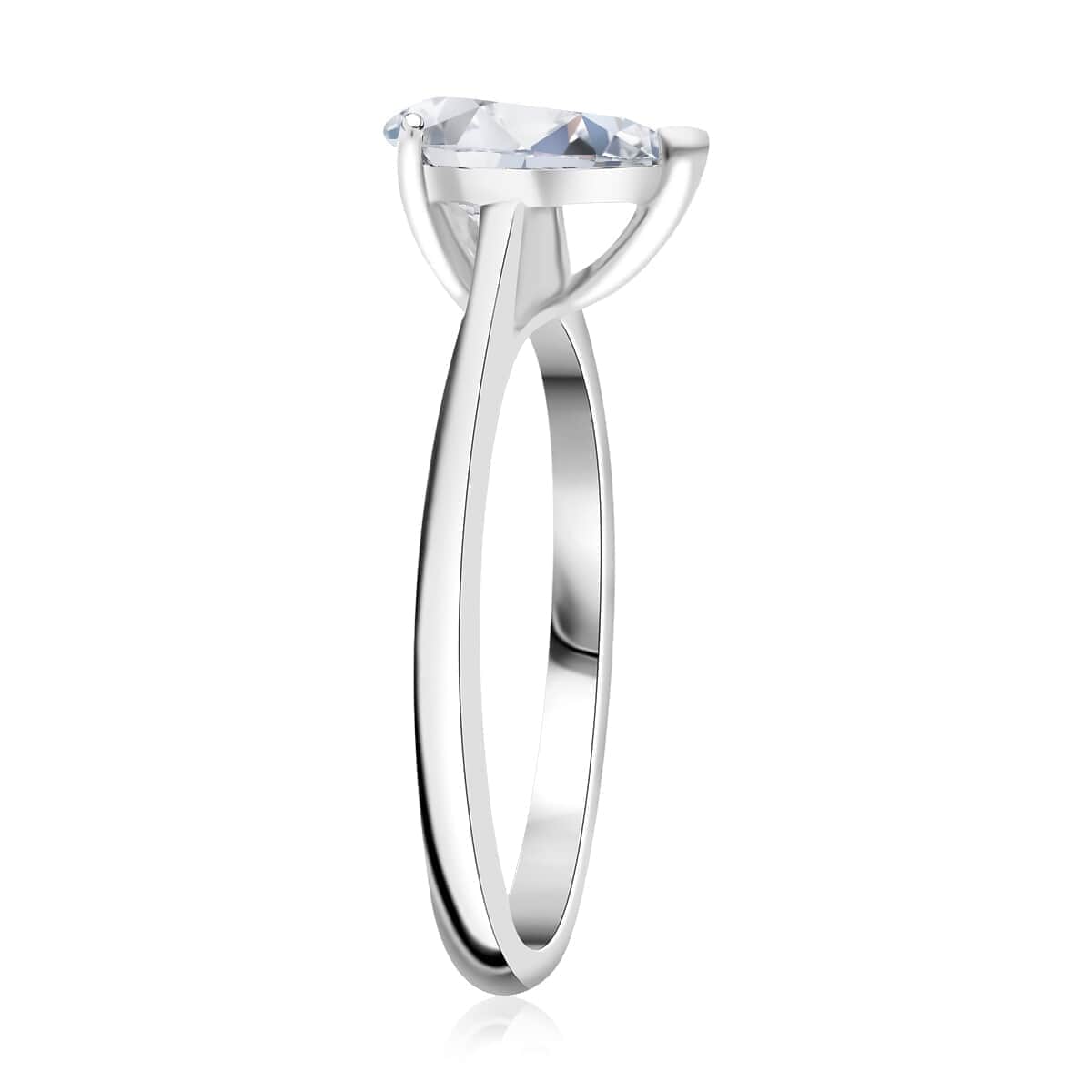 Luxuriant Lab Grown Diamond E-F VS 1.00 ctw Solitaire Ring in 10K White Gold image number 3