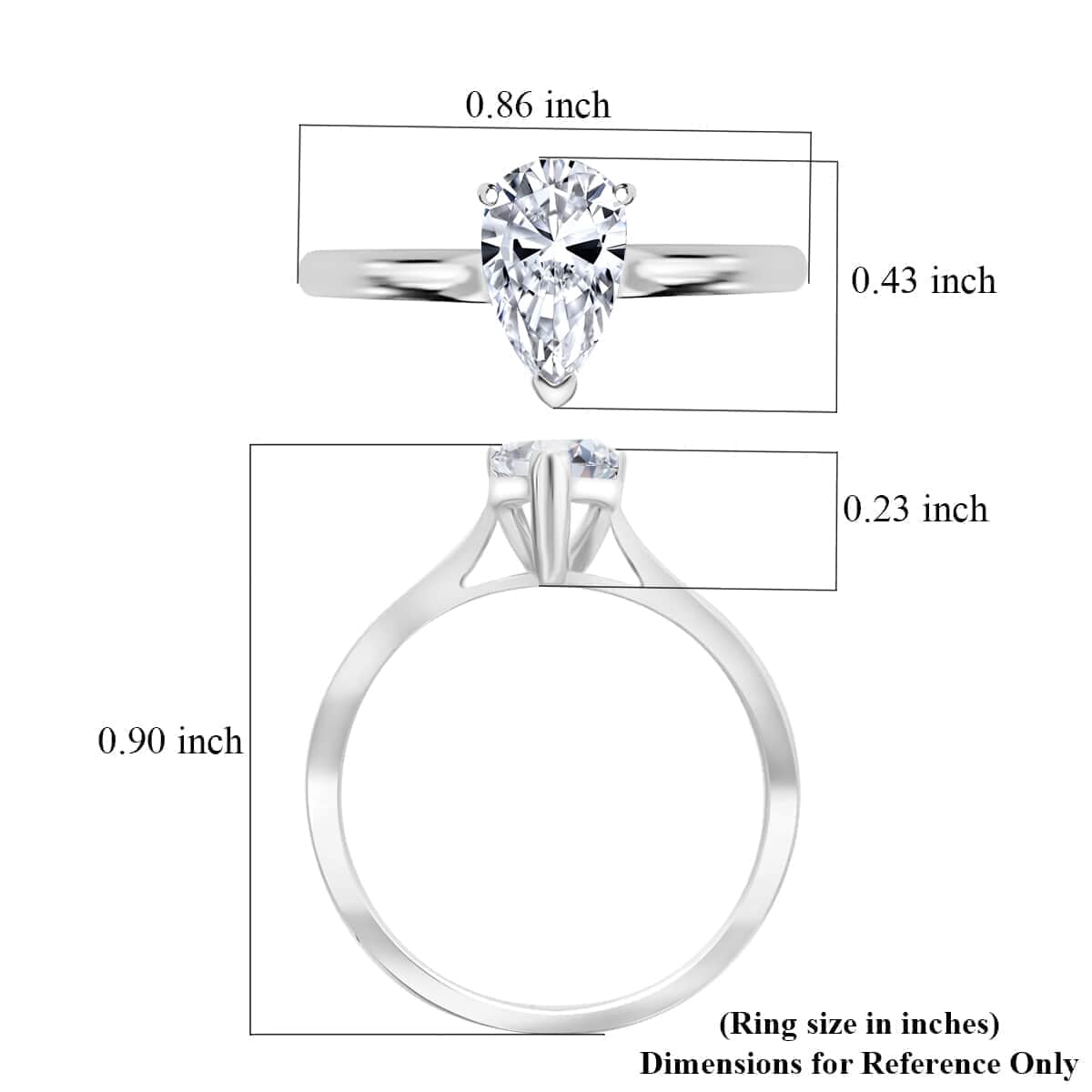 Luxuriant Lab Grown Diamond E-F VS 1.00 ctw Solitaire Ring in 10K White Gold image number 5