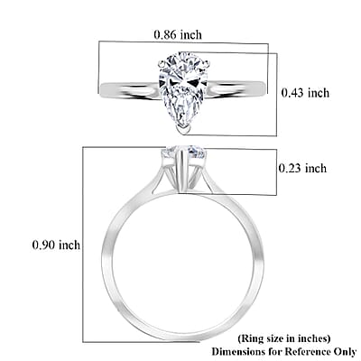 Luxuriant Lab Grown Diamond E-F VS 1.00 ctw Solitaire Ring in 10K White Gold (Size 8.0)