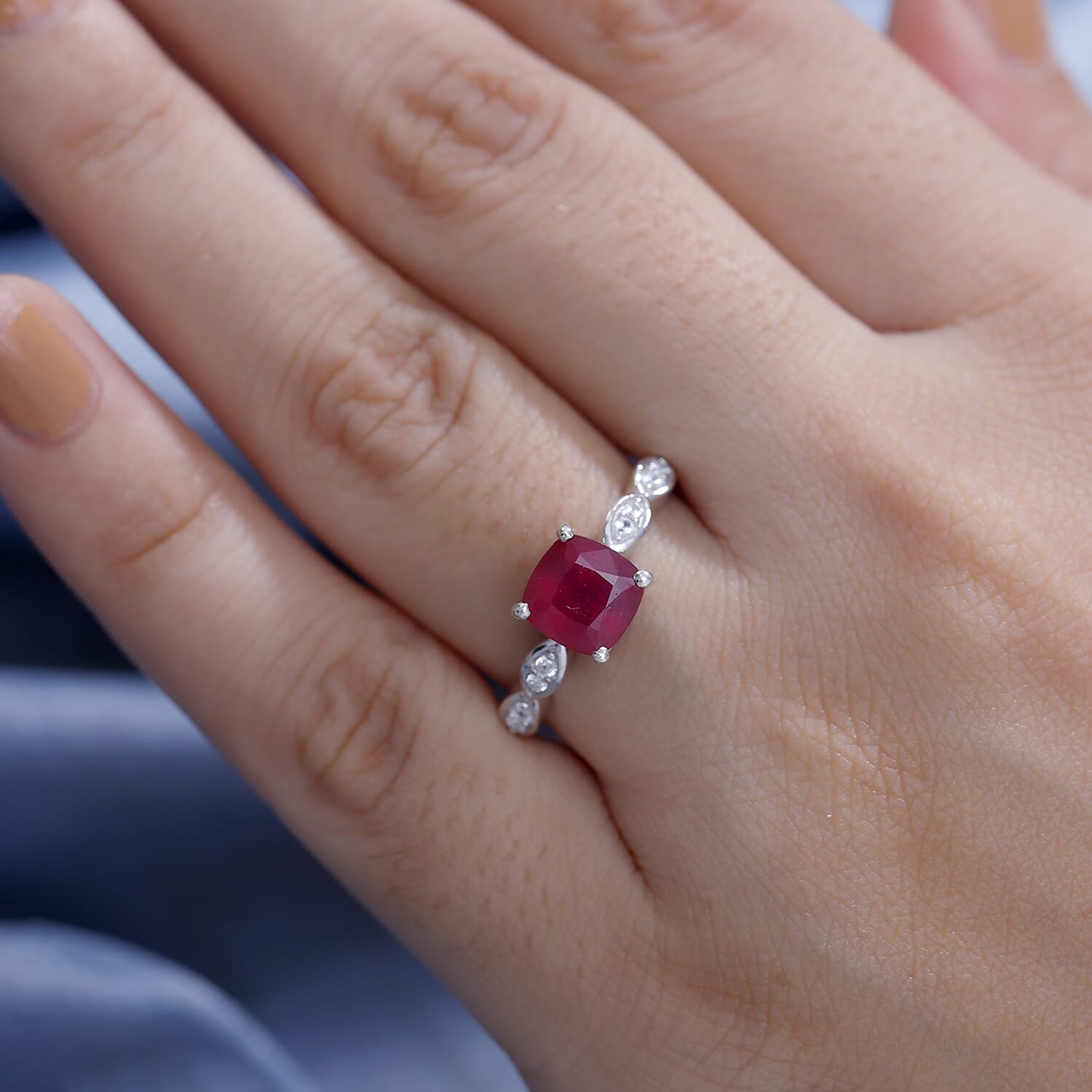 Buy Premium Niassa Ruby (FF) and White Zircon 2.40 ctw