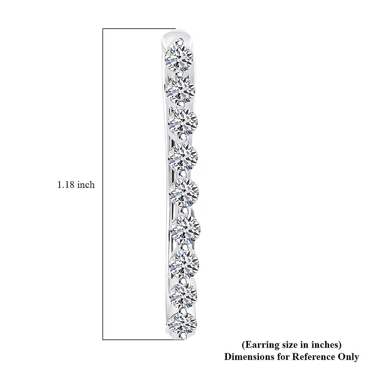 Luxuriant Lab Grown Diamond G-H SI 1.00 ctw Latch Back Earrings in Platinum Over Sterling Silver image number 6