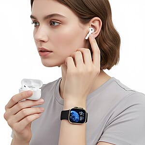  I20 Ultra 2 Max Suit 10 in 1 Set - (Silver Smart Dial, Earphone, Case Cover and 7pcs Replaceable Watchband)