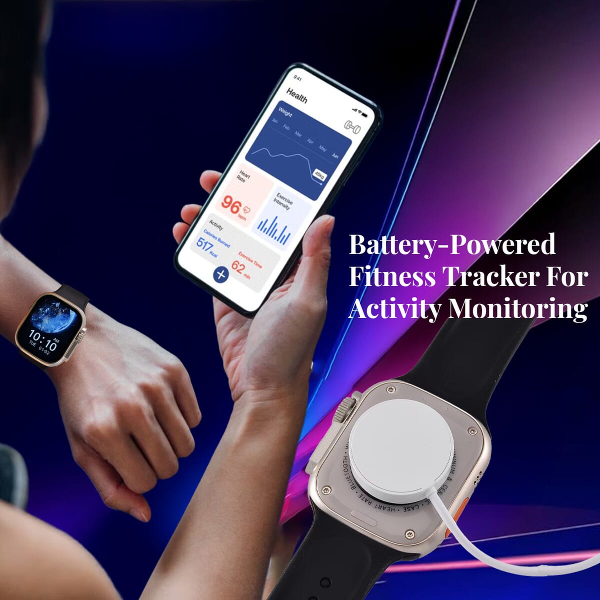 I20 Ultra 2 Max Suit 10 in 1 Set - (Silver Smart Dial, Earphone, Case Cover and 7pcs Replaceable Watchband) image number 3