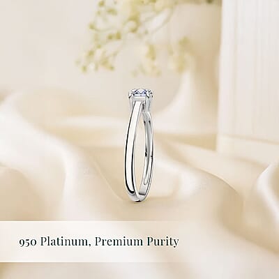 Luxuriant Lab Grown Diamond G VS 1.00 ctw Ring in 950 Platinum (Size 10.0) 4 Grams