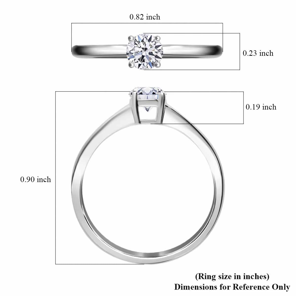 Luxuriant Lab Grown Diamond G VS 1.00 ctw Ring in 950 Platinum (Size 8.0) 4 Grams image number 5