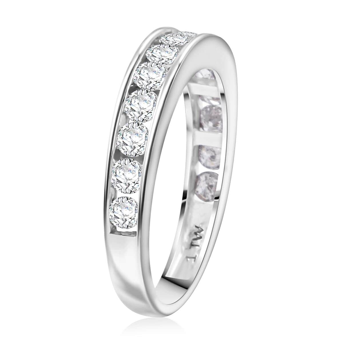 White Diamond 1.00 ctw Band Ring in 14K White Gold (Size 7.0) image number 3