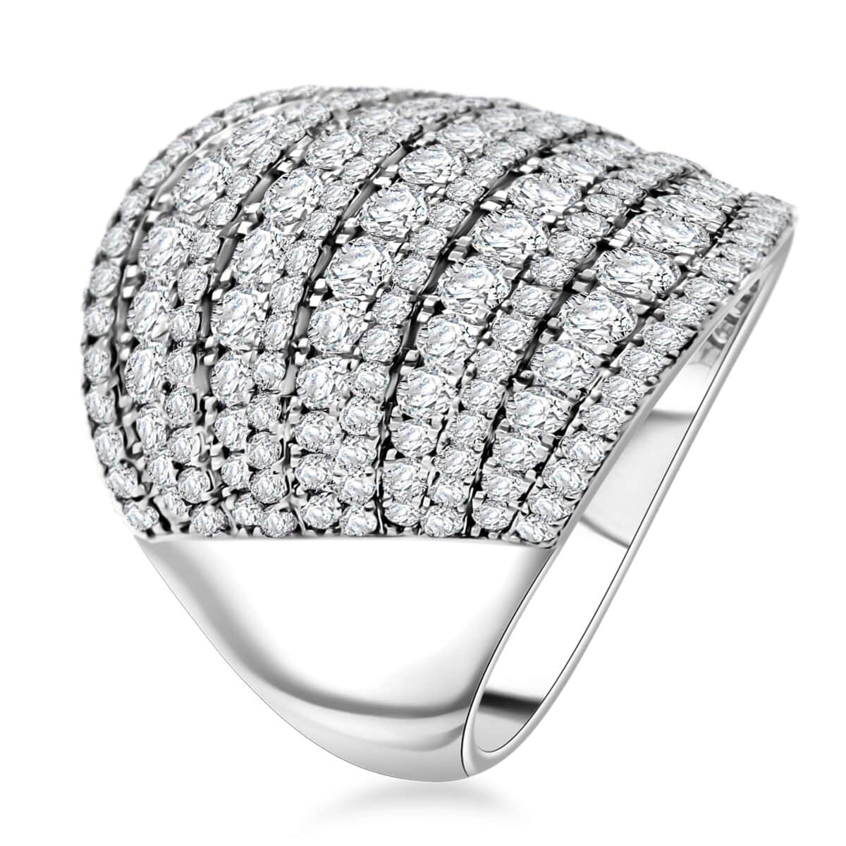 Deal of The Month 10K White Gold Luxuriant Lab Grown Diamond (VS1-G) Ring (Size 10.0) (7.75 g) 4.00 ctw image number 3