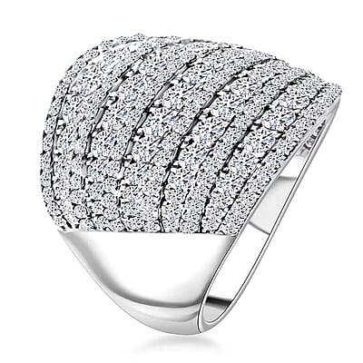 Luxuriant Lab Grown Diamond 4.00 ctw Ring in 10K White Gold (Size 10.0) 7.75 Grams