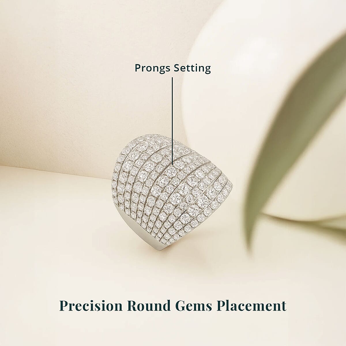 Luxuriant Lab Grown Diamond 4.00 ctw Ring in 10K White Gold (Size 5.0) 7.75 Grams image number 4