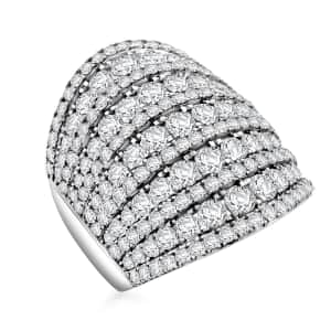 Luxuriant Lab Grown Diamond 4.00 ctw Ring in 10K White Gold (Size 6.0) 7.75 Grams