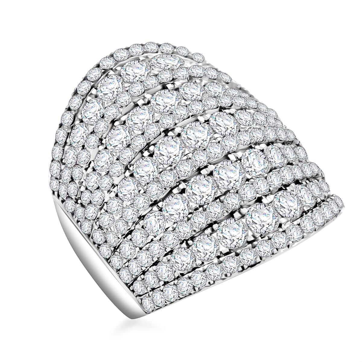 Luxuriant Lab Grown Diamond 4.00 ctw Ring in 10K White Gold (Size 7.0) 7.75 Grams image number 0